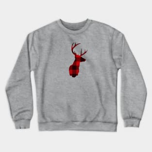 Plaid Deer Crewneck Sweatshirt